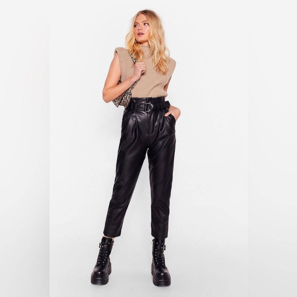 NastyGal Faux Leather Pants (See Descr)